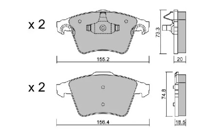 Комплект тормозных колодок AISIN BPVW-1032